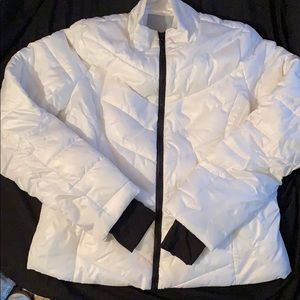 Brand new white winter puffy coat